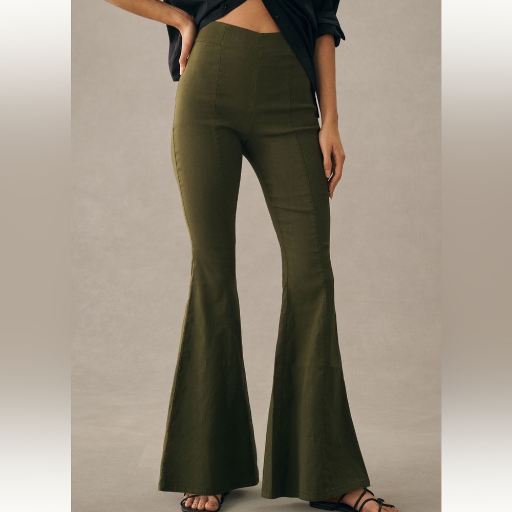 Maeve Slim Trumpet Flare Pants